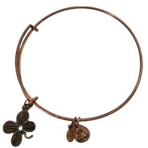Alex and Ani Lucky Clover Charm Bangle / Bracelet